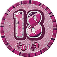 Birthday Badge - Age 18 - Girl - Assorted Designs