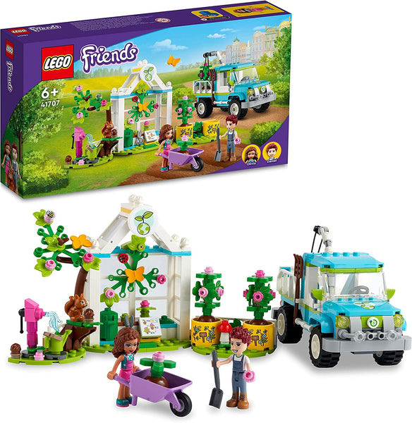 LEGO 41707 Friends Tree-Planting Vehicle Flower Garden Building Set with Toy Car, Olivia Mini-Doll and Animal Figures, Nature Inspired Summer Set