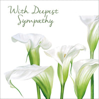 White Lilies- Sympathy Greeting Card