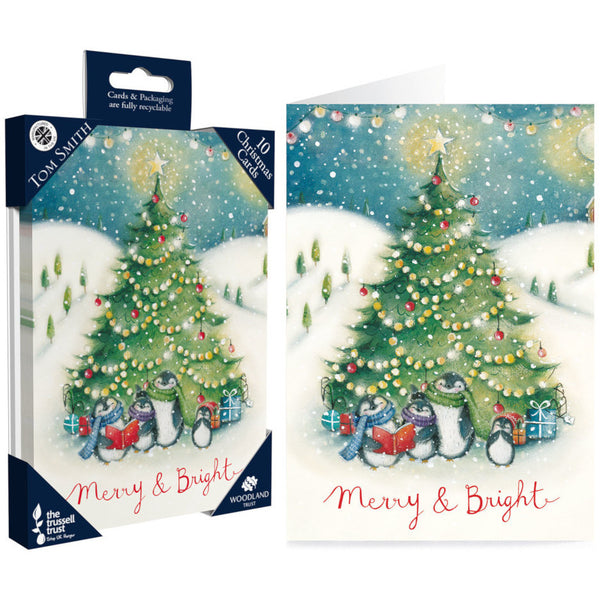 Pack 10 Luxury Cards - Christmas Tree -