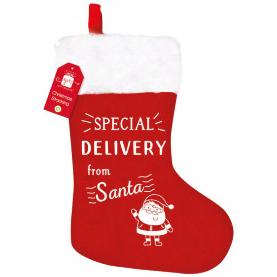 Red Santa Stocking - Special Delivery -