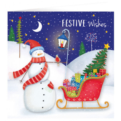Box 10 Square Cards - Whimsical Scene - 140 x 140mm