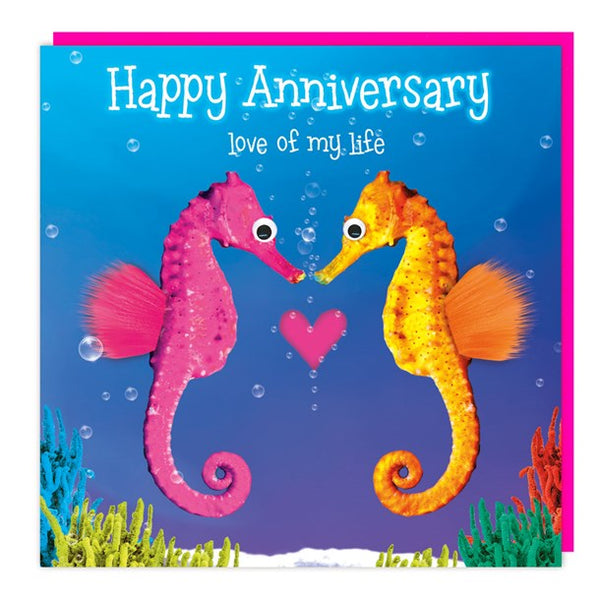 Anniversary - Seahorses Greeting Card