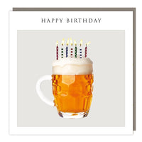 Sparkle - Bday - Beer and Candles - Birthday Card