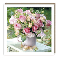 Botanical Collection - Roses on a table - Blank Card