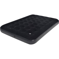 DOUBLE INFLATABLE CAMPING AIR BED & PUMP - FLOCK