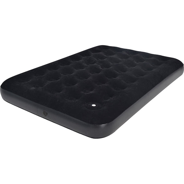 DOUBLE INFLATABLE CAMPING AIR BED & PUMP - FLOCK