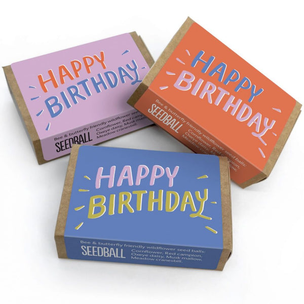 Happy Birthday Seedball Matchbox x 1