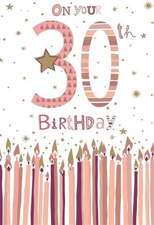 30th Female Birthday Card