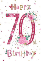 70th Female Birthday Card