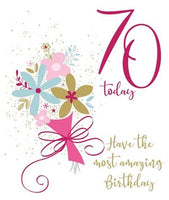 Female 70th Birthday Card