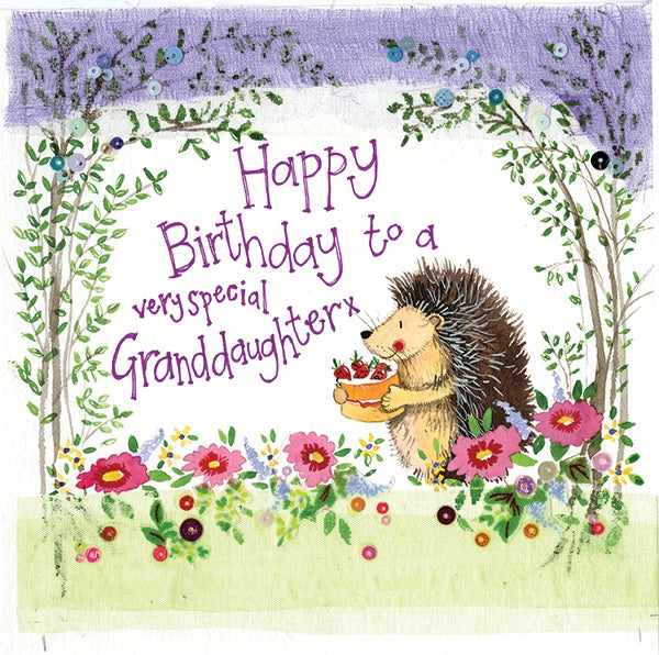 Granddaughter Woodland Birthday Card