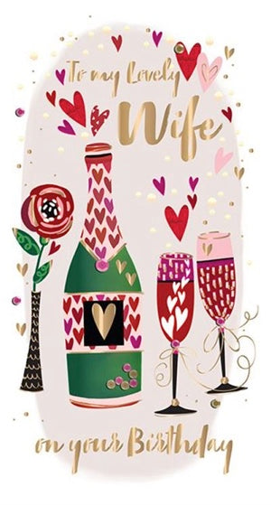 WIFE / LOVELY WIFE Birthday/Greeting Card