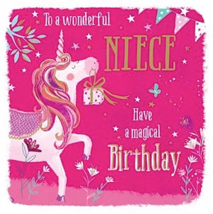 NIECE / PRESENT DELIVERY Birthday/Greeting Card