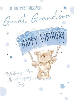 Great Grandson Birthday Card - Bailey Bear