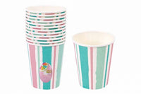 Paper Cups - Striped - Pack of 12