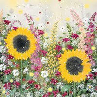 Sunflowers and Daisies- Blank Greeting Card