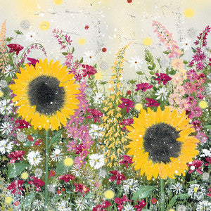 Sunflowers and Daisies- Blank Greeting Card