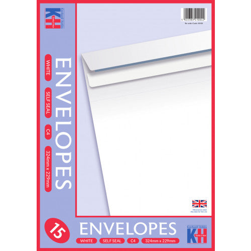 C4 White Envelopes 15's KH