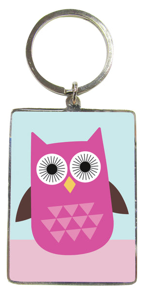 Owl Pattern Key Ring