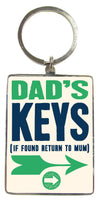 Dad's Keys Key Ring