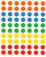LABELS SELF-ADHESIVE 8mm Diameter coloured