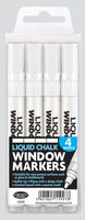 LIQUID CHALK WINDOW MARKERS 4 PACK WHITE