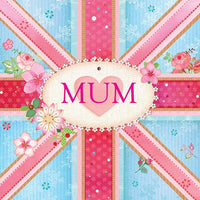 Mother's Day Card - Pink/Blue Design flit&foil