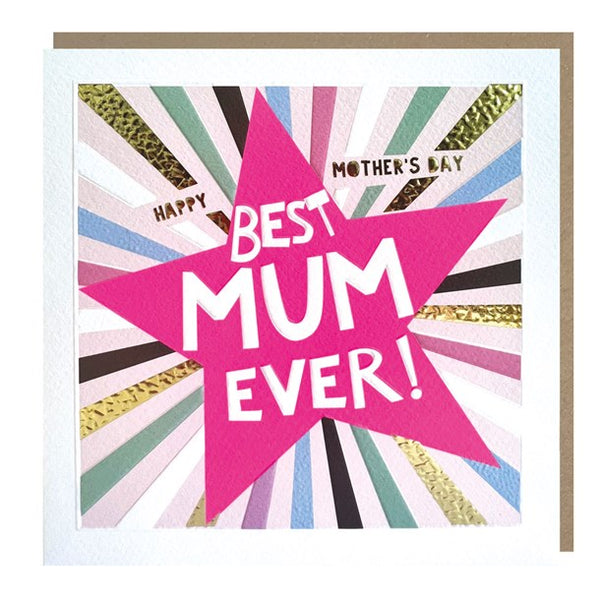 Mother's Day Card - Best Mum Star