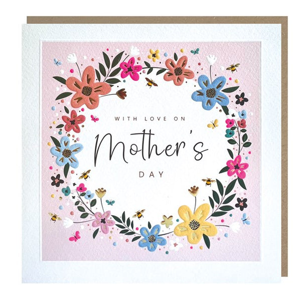 Mother's Day Card - Flowered Wreath
