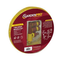 Garden Pro 15m Yellow Garden Hose & Nozzle Set