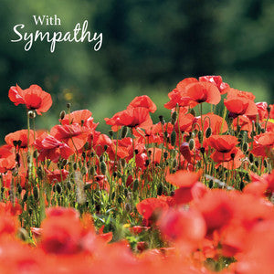 Poppy Field- Sympathy Greeting Card