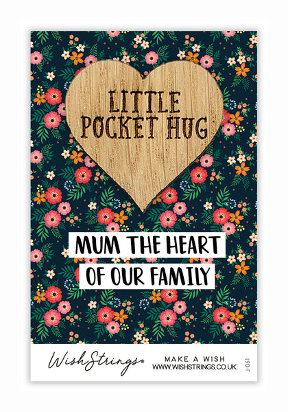 Mum Heart Family Little Pocket Hug