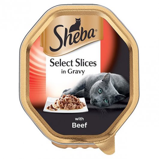 Sheba Tray Select Slices with Beef in Gravy 85g