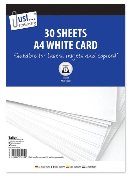 A4 White Card 30 x 150gsm Sheets
