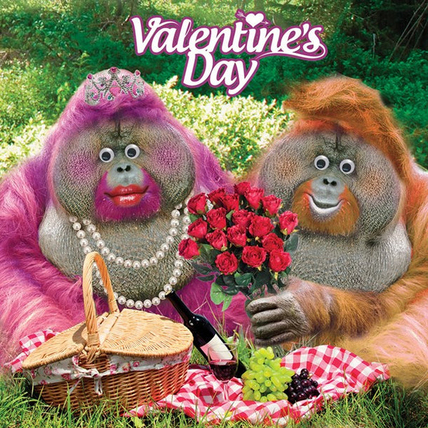 Valentine's Card - Gogglies - Orang Utang Couple