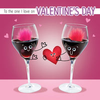Valentine's Card - Two glasses of Red
