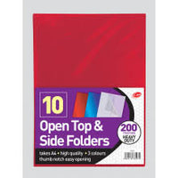 10 Open Top & Side Folders