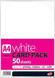 A4 White Card Pack 220GSM 50 Sheets