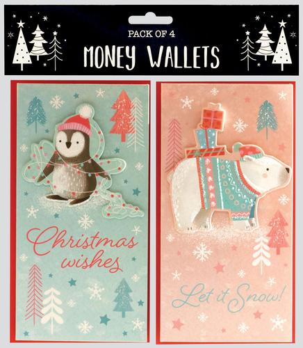 Artic Christmas Money Wallet 4 Pack *