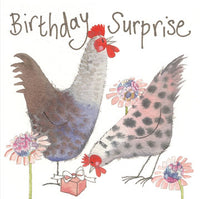 CHICKENS SPARKLE CARD