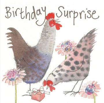 CHICKENS SPARKLE CARD