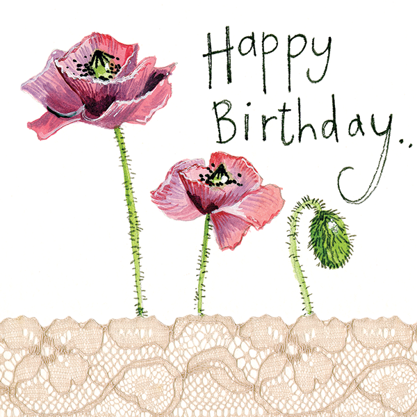 POPPY BIRTHDAY LITTLE SPARKLE CARD