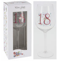 Doodleicious 18th Wine Glass