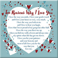 Ten Reasons Why I Love You Fridge Magnet