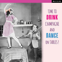 Lady Dancing On Table Greeting Card