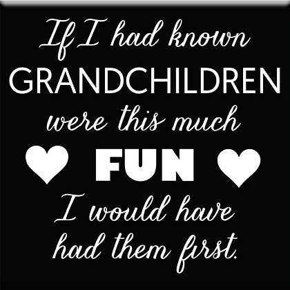 If I had known Grandchildren were this much fun Fridge Magnet