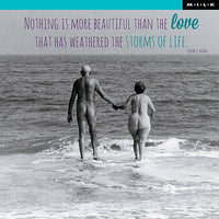 Naked Couple In Surf Greeting Card