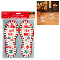 Santa Foot Steps Floor Stickers