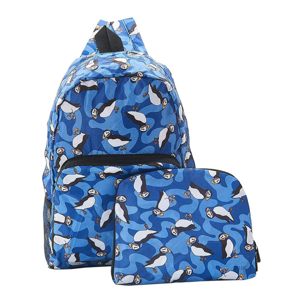 Eco Chic Lightweight Foldable Backpack Puffins